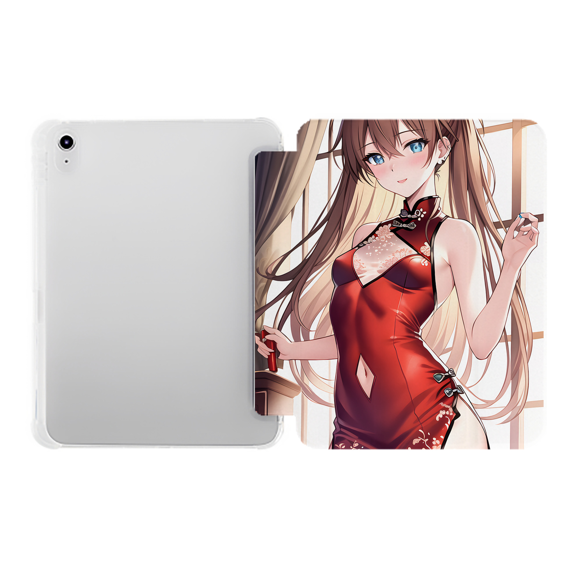 （画像用） EVA 新世紀エヴァンゲリオン IPad ケース ペン収納付き 三つ折りスタンド PUレザー×シリコン 対応機種9.5/10.5/10.9インチ
